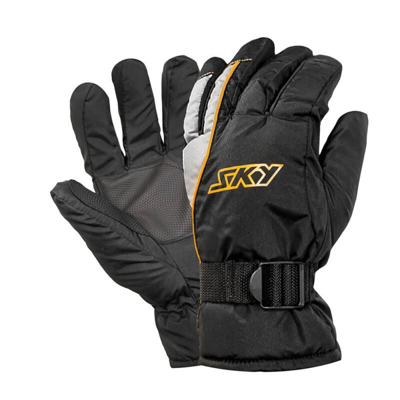 Luva Impermeável Sky Winter Preta C/ Amarelo