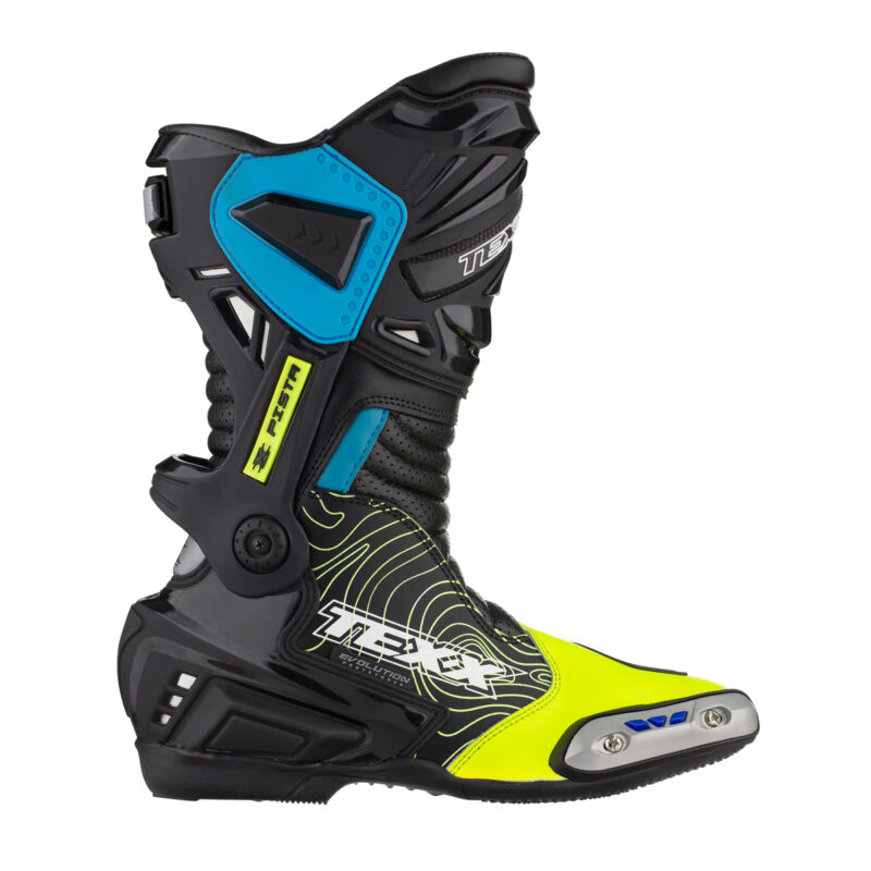 Bota Texx Pista Preta Verde e Azul