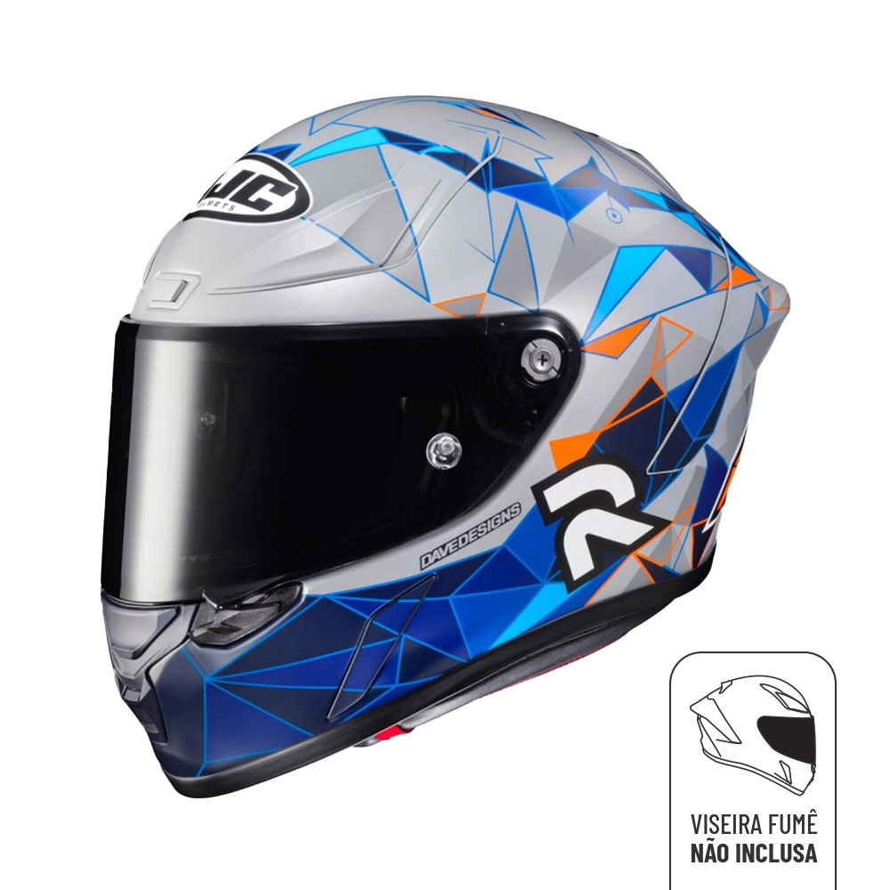 Capacete Hjc Rpha 1 Pol Espargaro Replica Preto e Azul