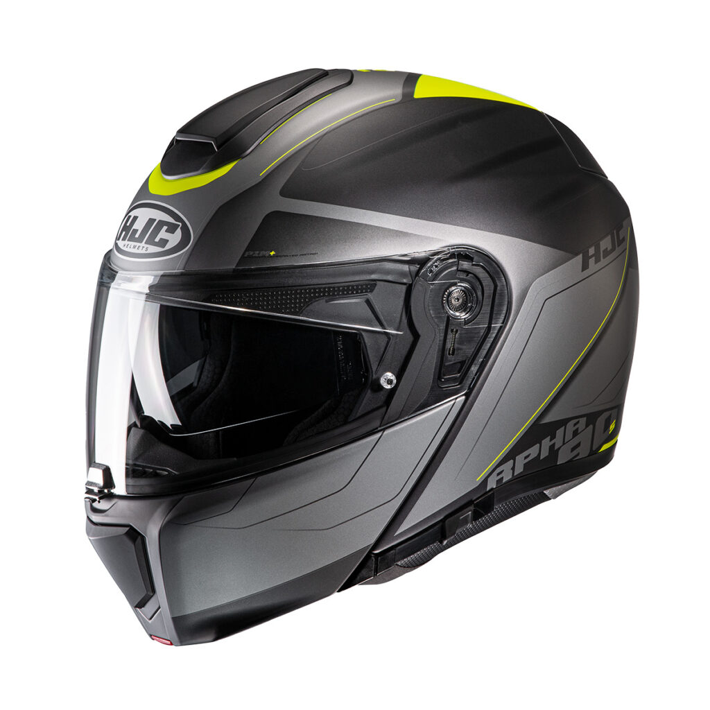 Capacete Hjc Rpha 90S Cadan Preto Cinza e Verde
