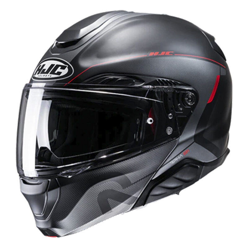 Capacete Hjc Rpha 91 Combust Preto Chumbo e Vermelho