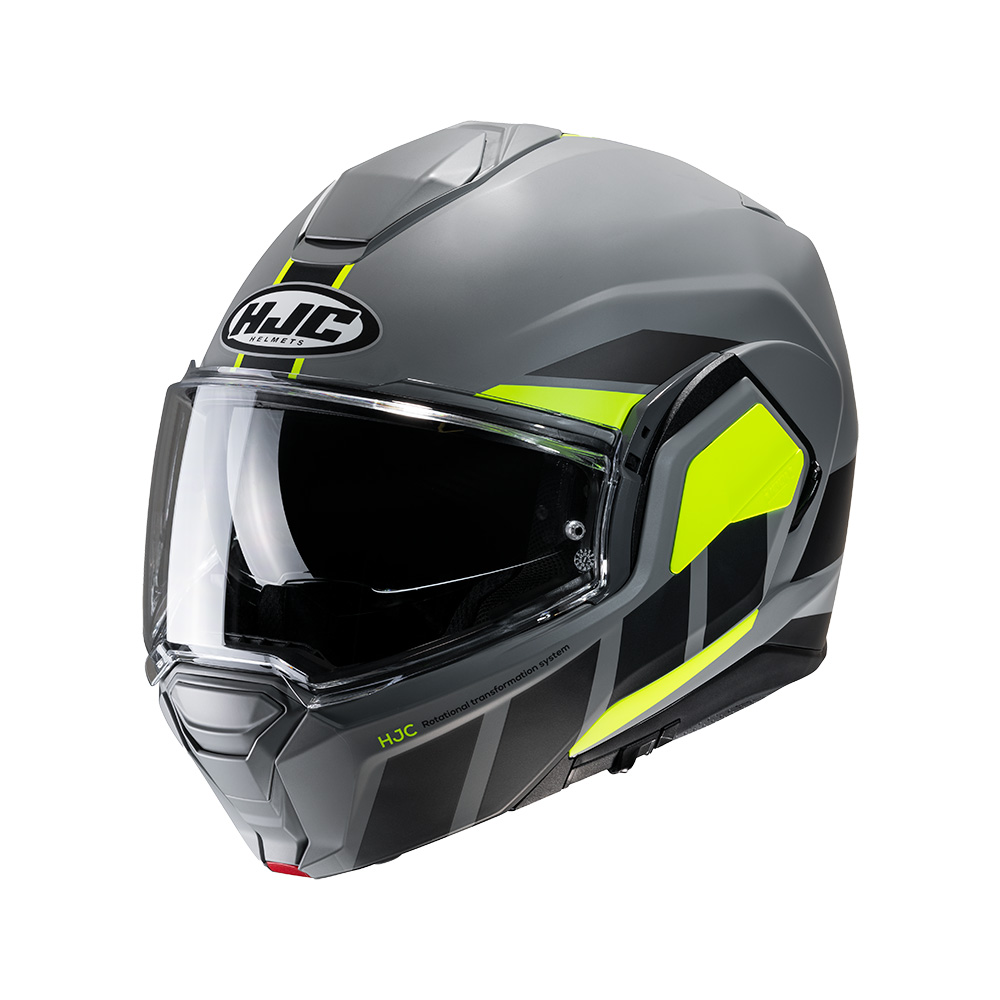 Capacete Hjc I100 180 Beis Cinza Preto e Verde