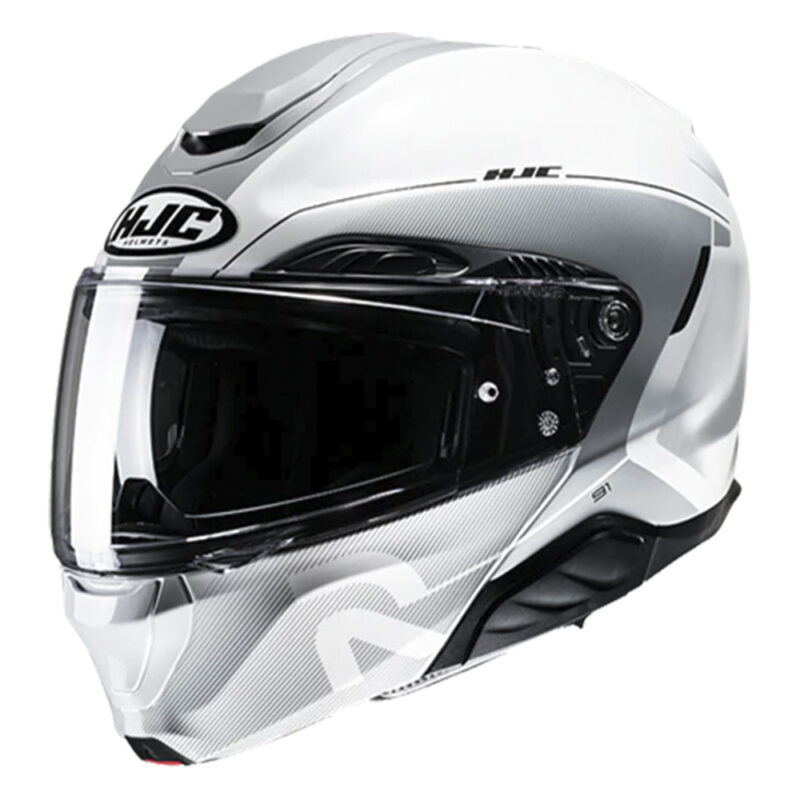 Capacete Hjc Rpha 91 Combust Branco e Chumbo