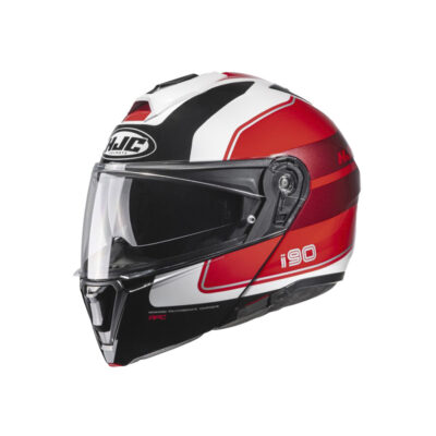 Capacete Hjc I90 Wasco Vermelho Branco e Preto