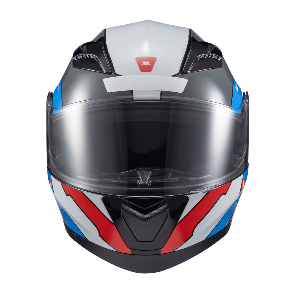 Capacete Texx Esc Gladiator V3 Reisen Azu Verm Branc Bril
