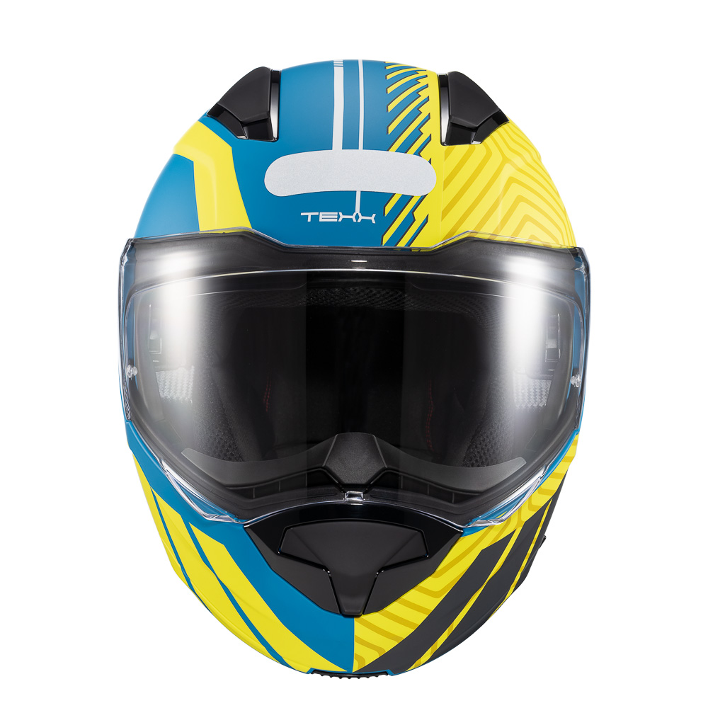 Capacete Texx Escam Kratos Cyber Azu Verd Fosc