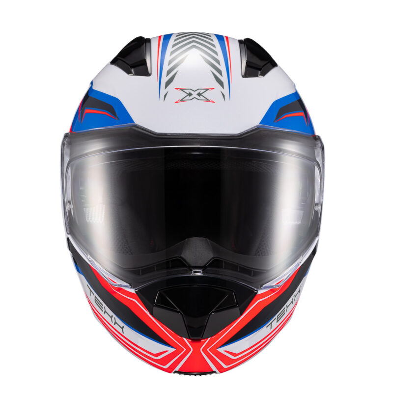 Capacete Texx Escam Kratos Nomade Branc Azu Verm Bril