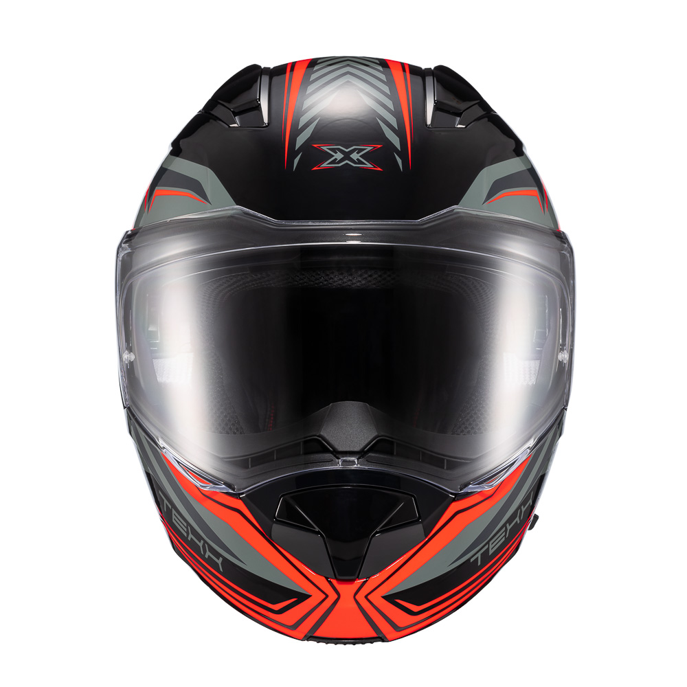 Capacete Texx Escam Kratos Nomade Pret Verm Cinz Bril