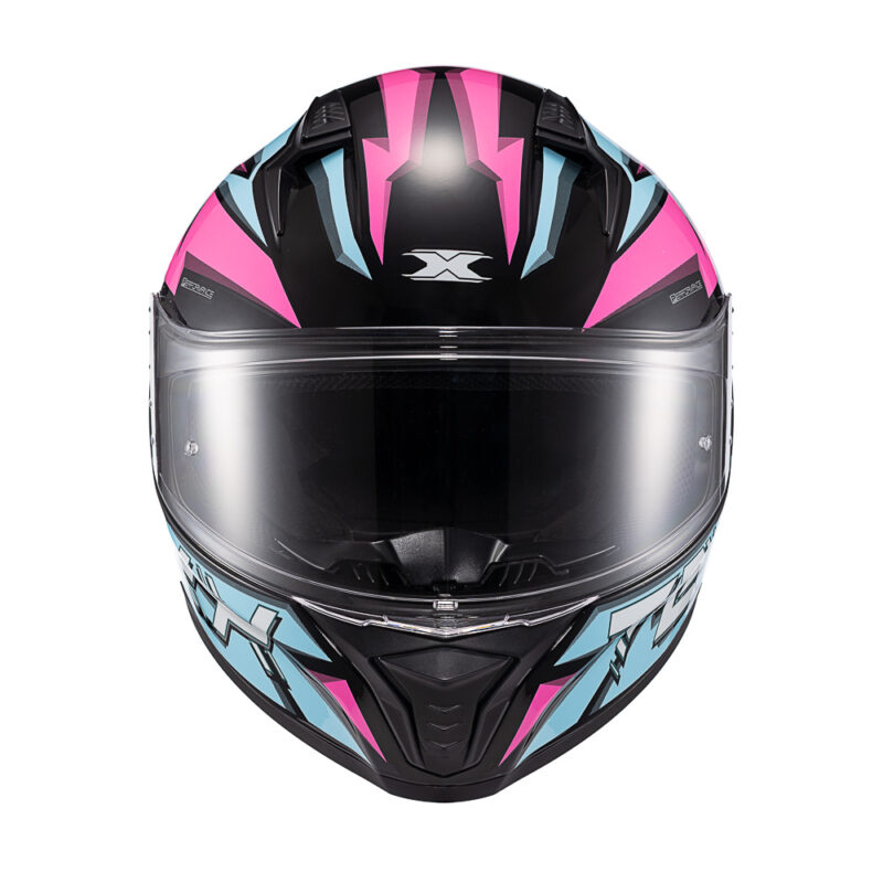 Capacete Texx Fecha Raptor Genesis Azu Ros Branc Bril