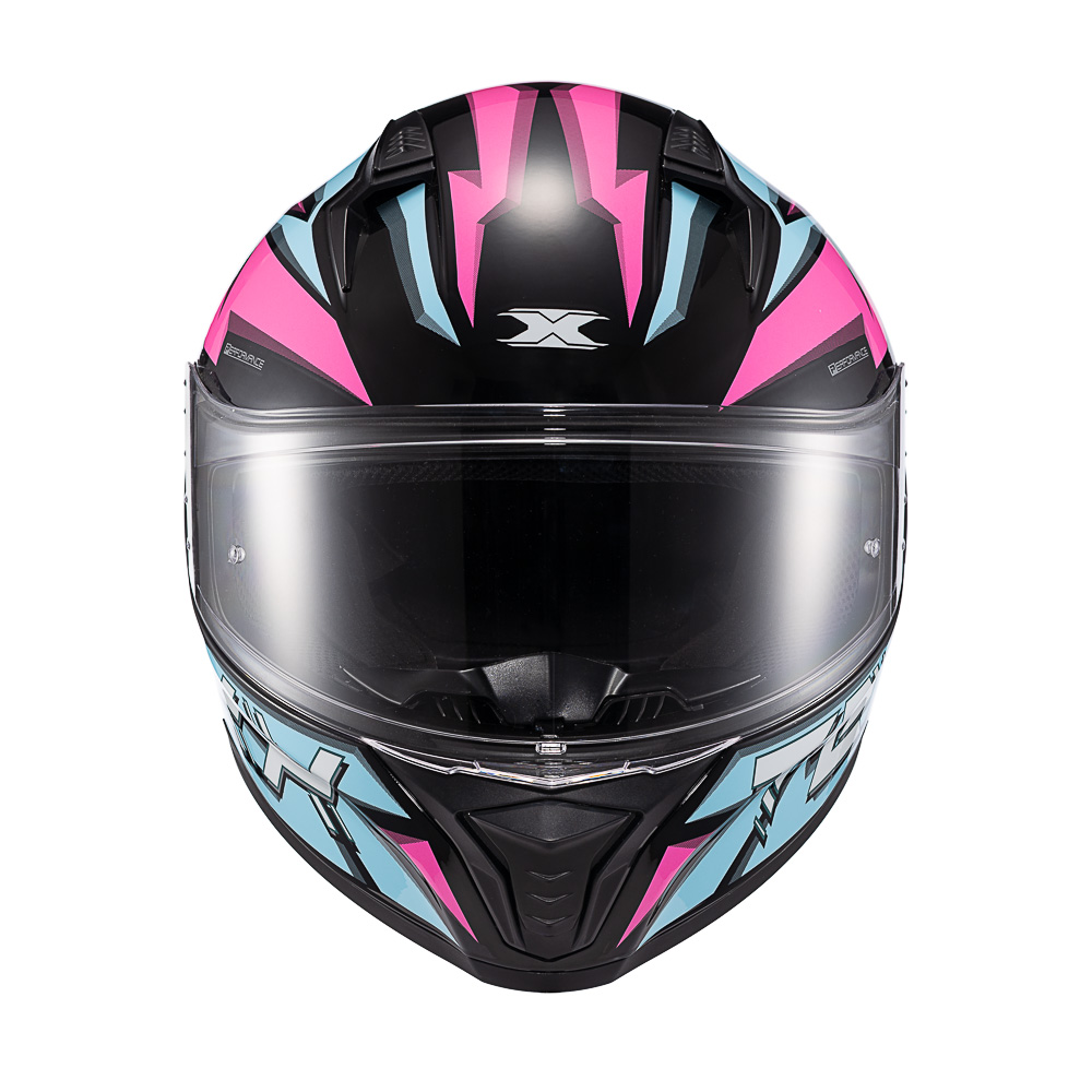 Capacete Texx Fecha Raptor Genesis Azu Ros Branc Bril