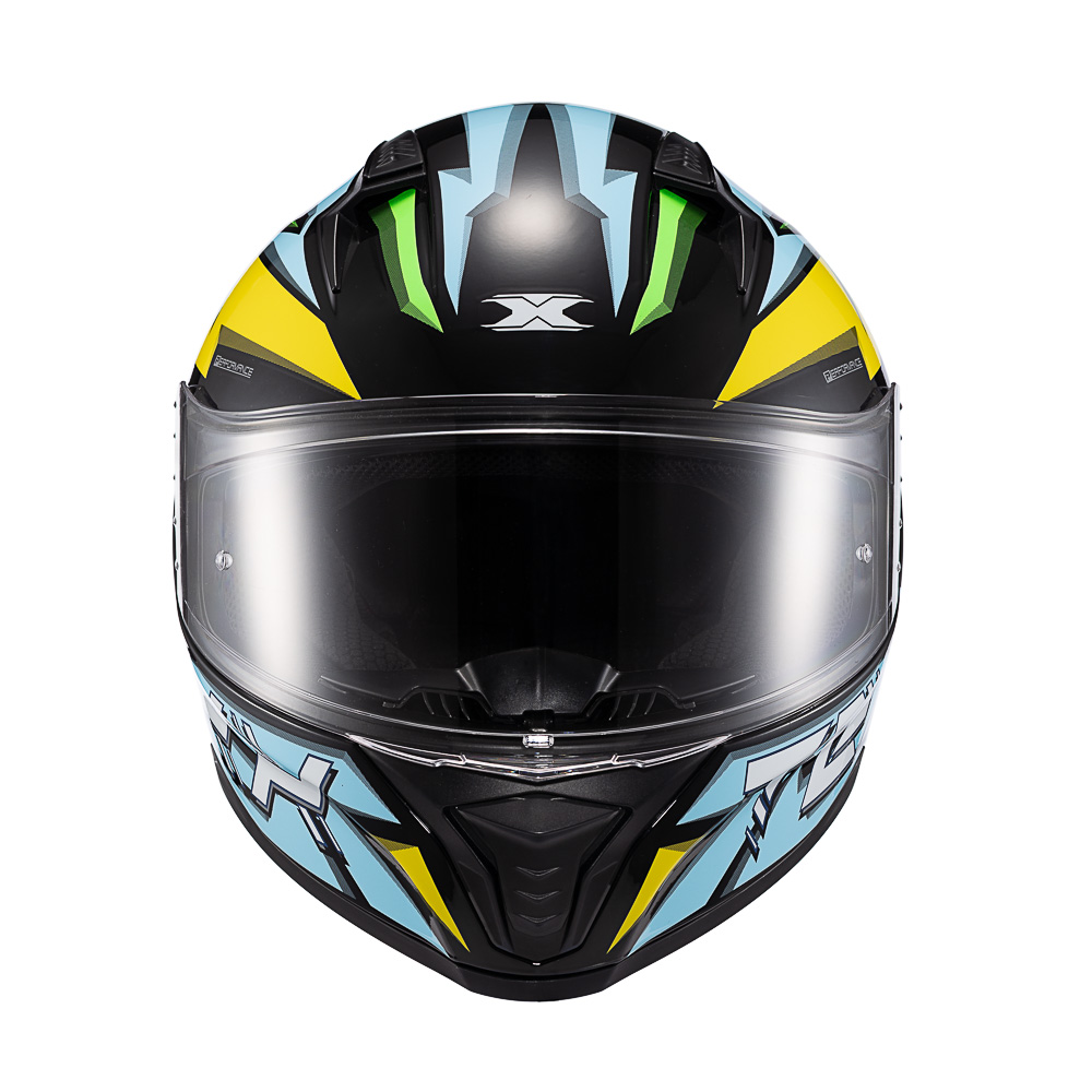 Capacete Texx Fecha Raptor Genesis Azu Amare Branc Bril