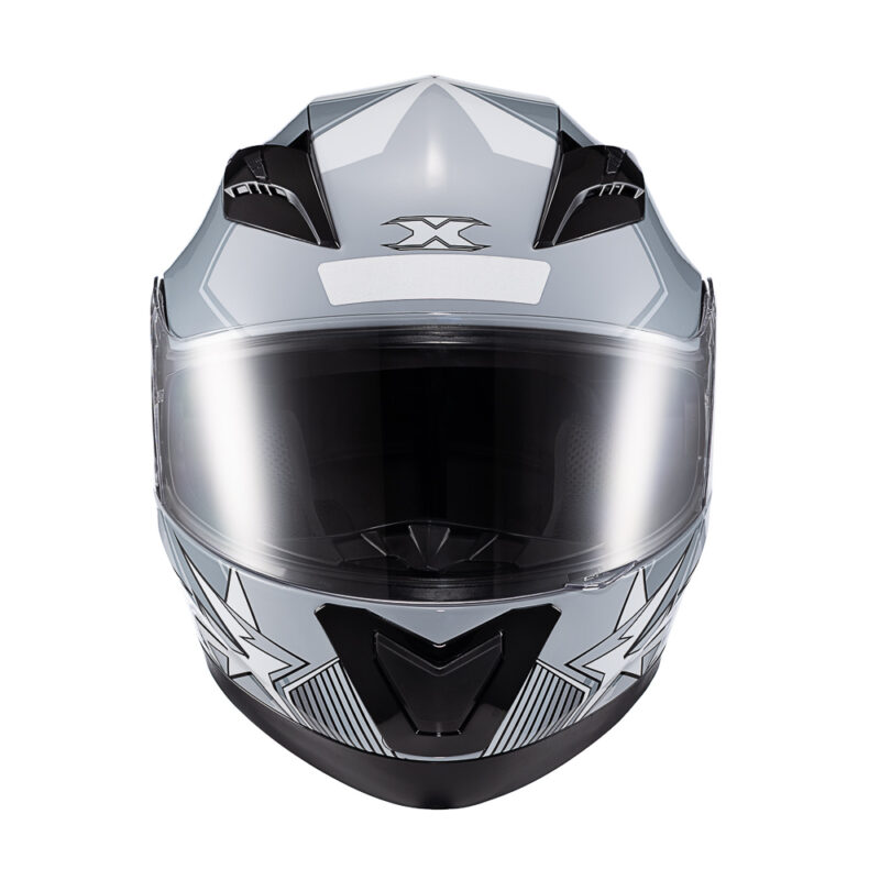 Capacete Texx Strike Superstar Cinz Verm Branc Bril