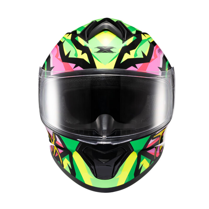 Capacete Texx Fechado Spihe Maasai Verde Rosa