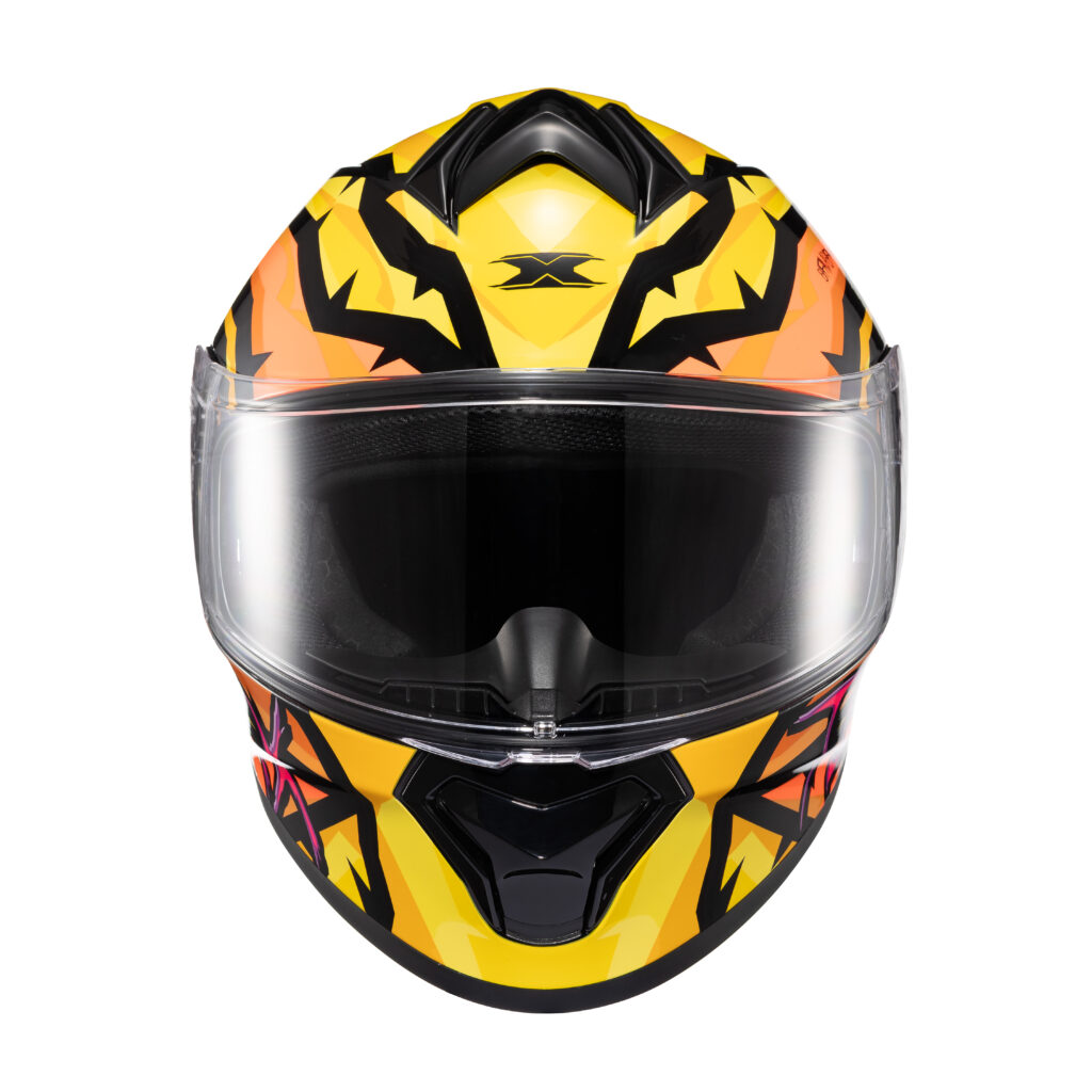Capacete Texx Fechado Spihe Maasai Laranja Amarelo