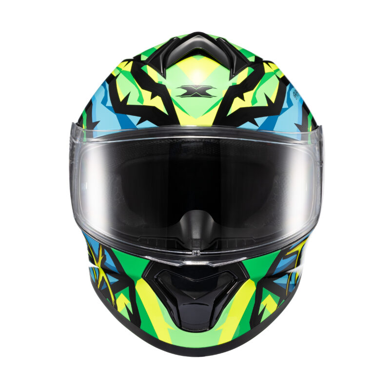 Capacete Texx Fechado Spihe Maasai Verde Azul