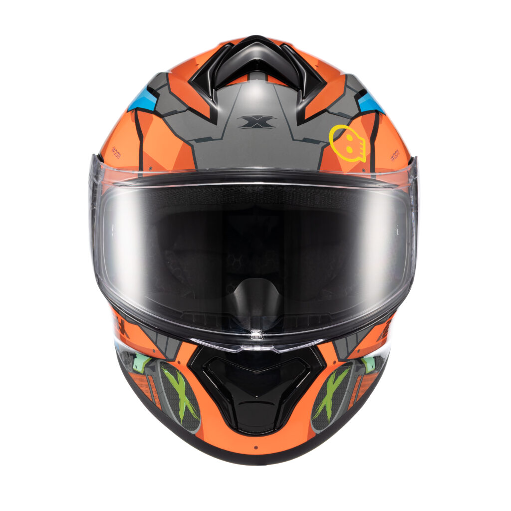 Capacete Texx Fechado Spihe Gear Verm Azul