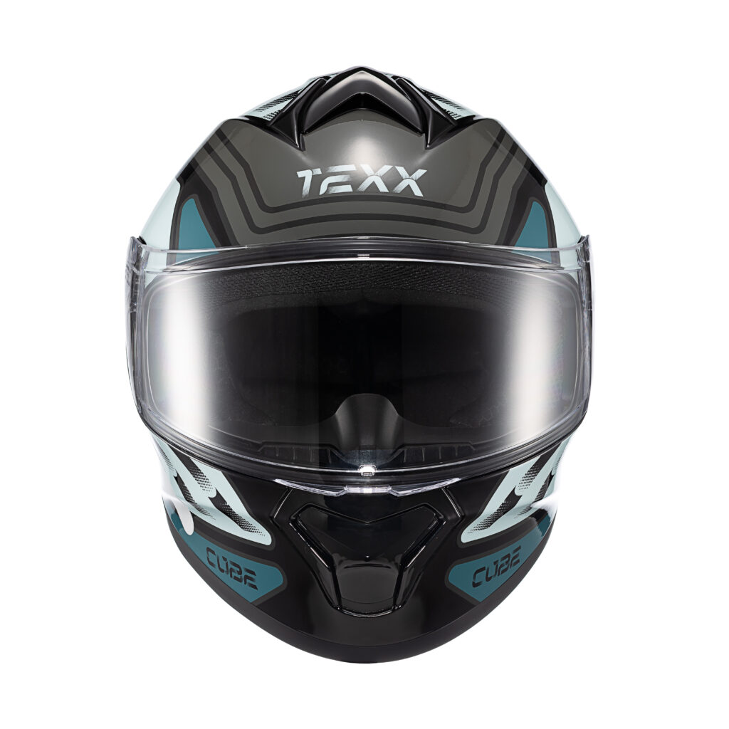 Capacete Texx Fechado Spihe Cube Azul Verde