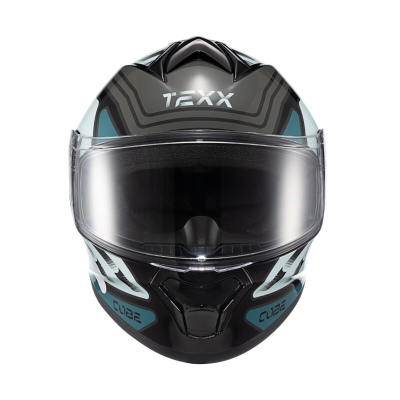 Capacete Texx Fechado Spihe Cube Azul Verde