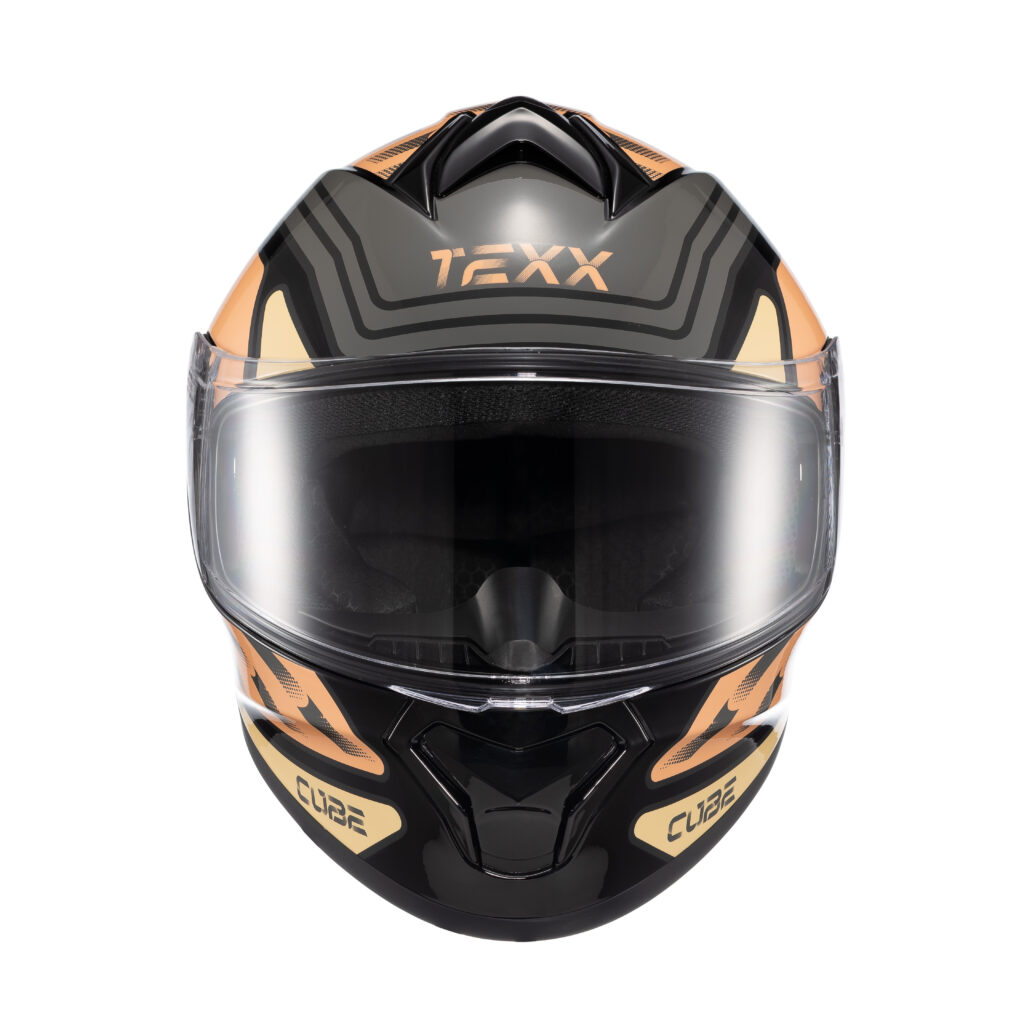 Capacete Texx Fechado Spihe Cube Laranja