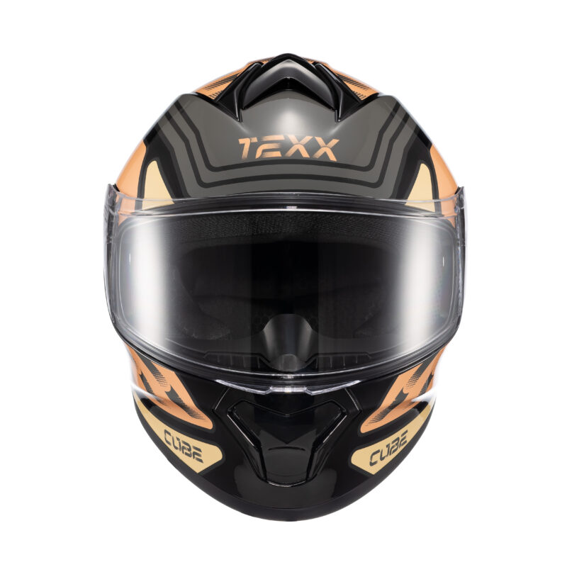 Capacete Texx Fechado Spihe Cube Laranja