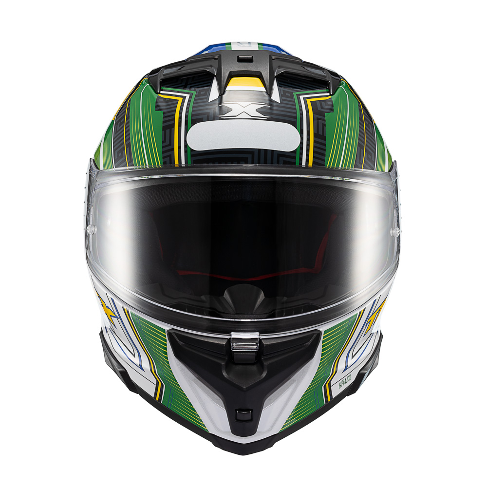 Capacete Texx Fechado Kaiman Flag Brasil Bril