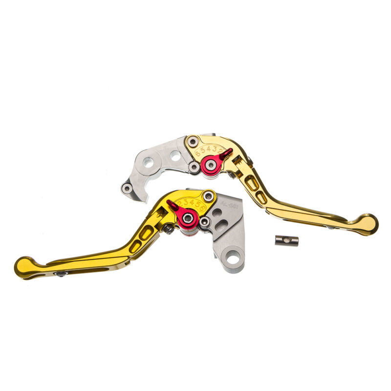 Manete Moto X Super Bike PAR C/ Regulagens 3/4DEDOS Dourado
