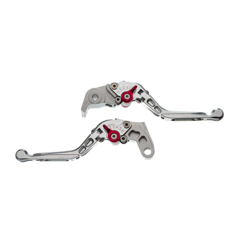 Manete Moto X Super Bike PAR C/ Regulagens 3/4DEDOS Prata YA