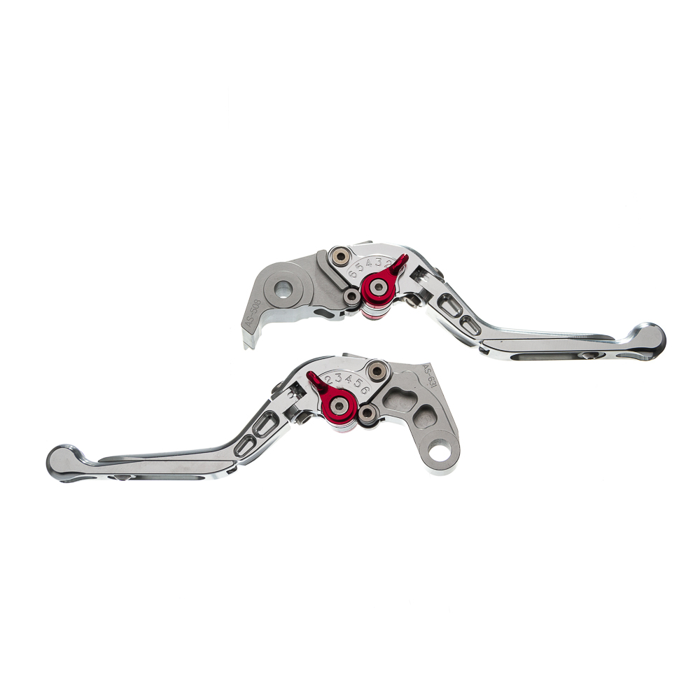 Manete Moto X Super Bike PAR C/ Regulagens 3/4DEDOS Prata YA
