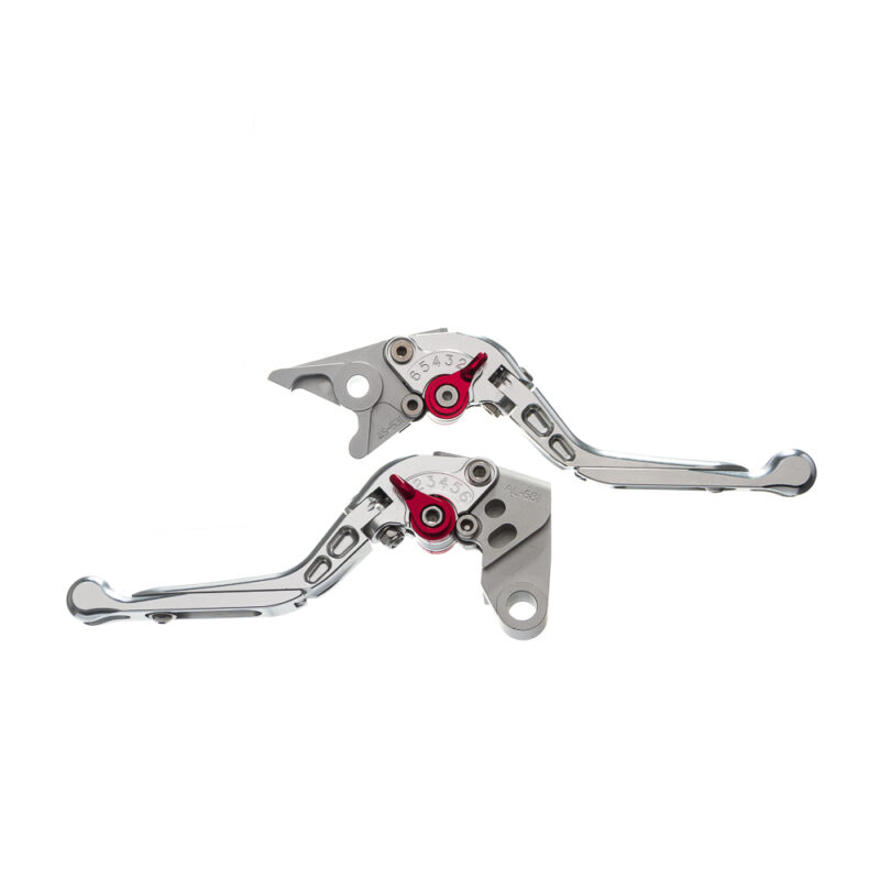 Manete Moto X Super Bike PAR C/ Regulagens 3/4DEDOS Prata KA