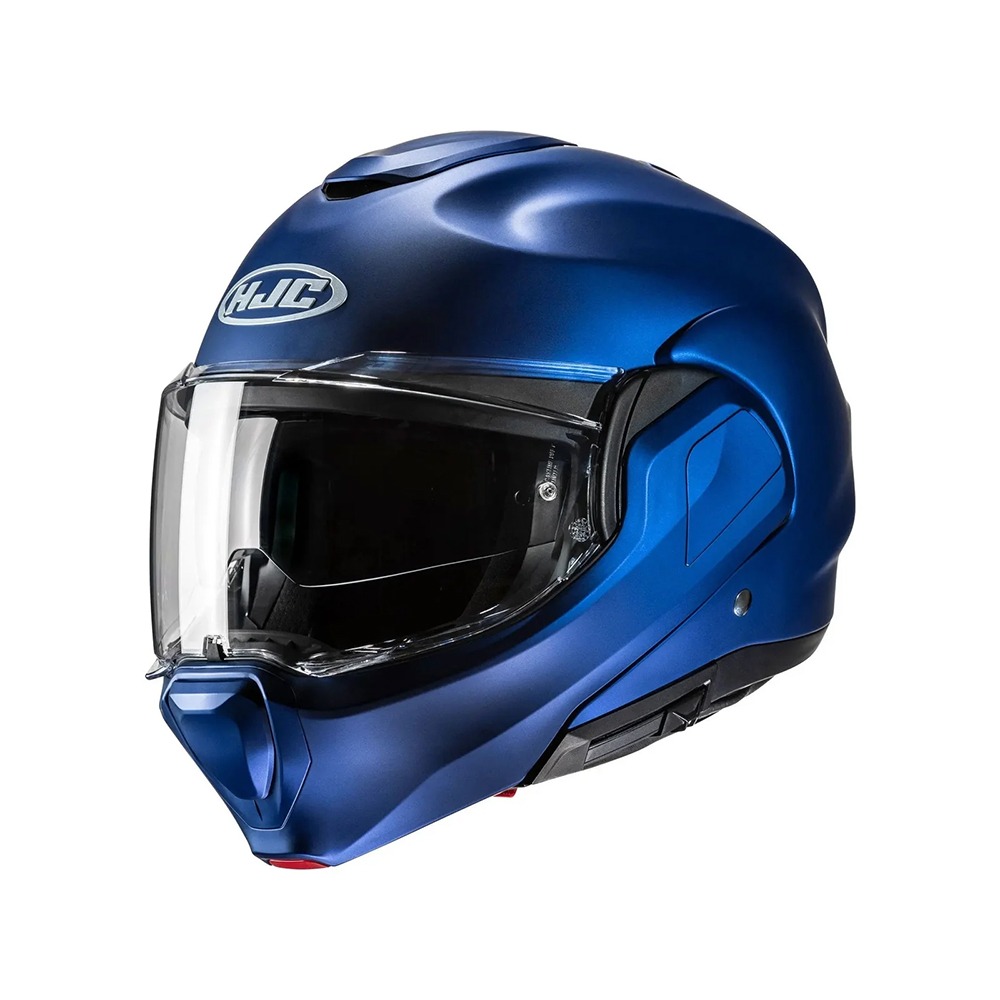 Capacete Escamoteável 180 Hjc F100 Semiflat Metalico Azul 58